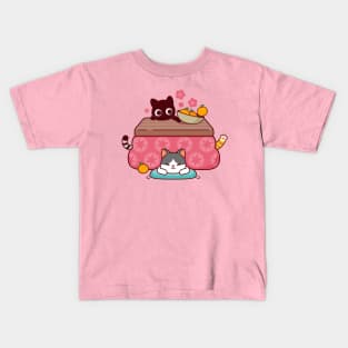 Kotatsu Cats Kawaii Kids T-Shirt